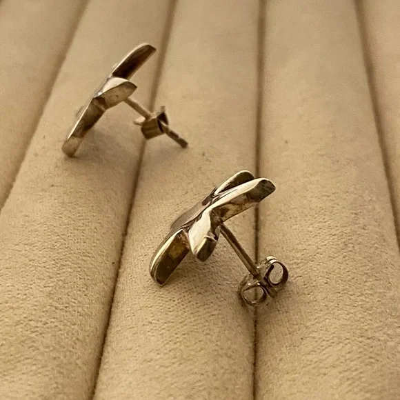 Sterling Silver Starfish Earrings - Picture 6 of 12